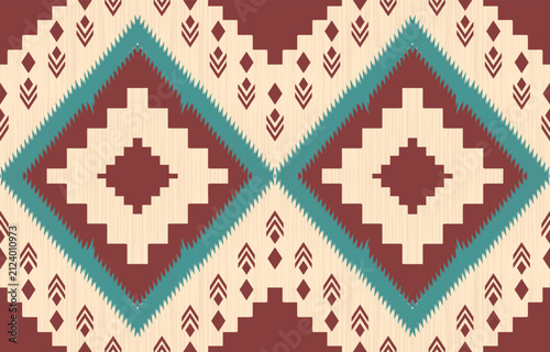 beige seamless geometric ethnic pattern. Native American ethnic design, Southwestern decor design for background, curtain, carpet, wallpaper, clothing, wrapping, Batik.
