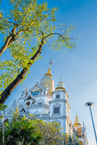 March 26, 2023: Buu Long Pagoda surrounded by lush greenery in Thu Duc City, Ho Chi Minh City, Vietnam.