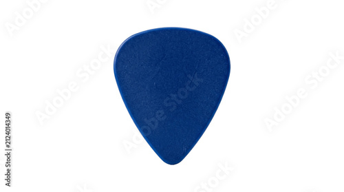 Photography Single blue guitar pick made of durable material isolated on a high quality transparent background file