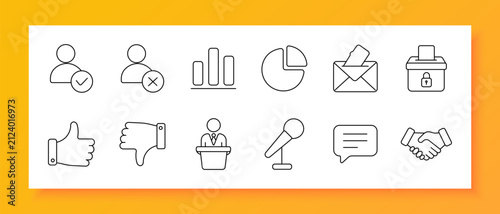 фотографія Election set icon