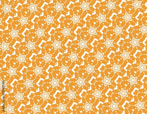 Patterned yellow background with white star geometric shapes, suitable for wallpaper, textiles, and decorative design projects. Great for digital backgrounds.