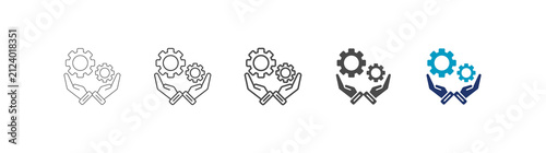 control icon set consisting of multiple styles vector illustration. editable stroke