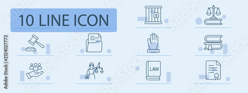 Obraz na płótnie Jurisprudence set icon