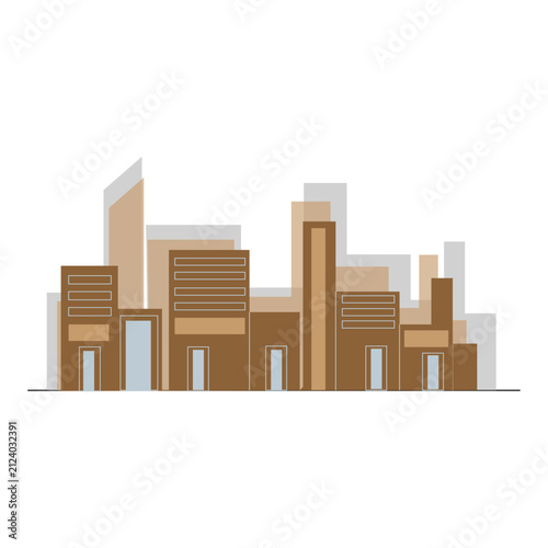 3d render of a modern building with wooden blocks, vector illustration of an wooden box