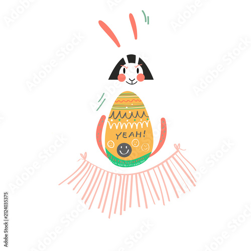 Foto Easter rabbit png sticker, transparent background