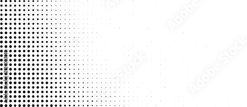 Minimalist halftone pattern vector, black and white gradient dot texture, abstract geometric pop art background for modern graphic design