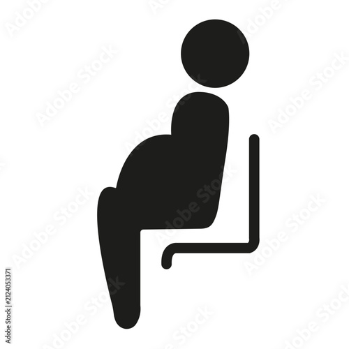 Priority seating symbol set with pregnant woman symbol