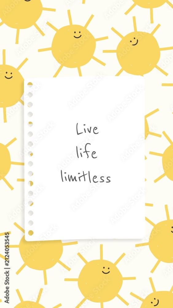 Obraz premium Inspirational quote Facebook story template