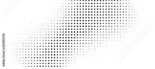 Halftone square pattern vector, black and white geometric gradient texture, minimalist pixelated dot background for modern graphic design