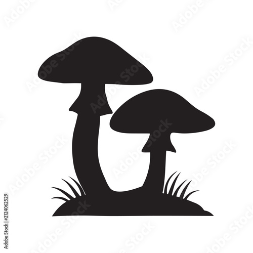 Mushroom with Frog Silhouette