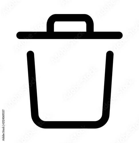 Delete Icon Vector Editable Trash Bin User Interface Symbol