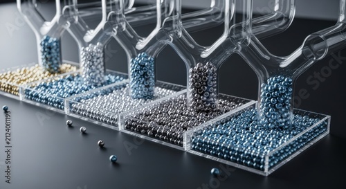 Mechanical Sorting of Spheres in Clear Tubes