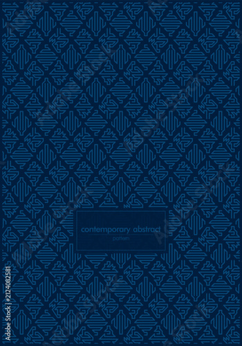 Contemporary Abstract Tribal Inspired Pattern Design with dark color style

