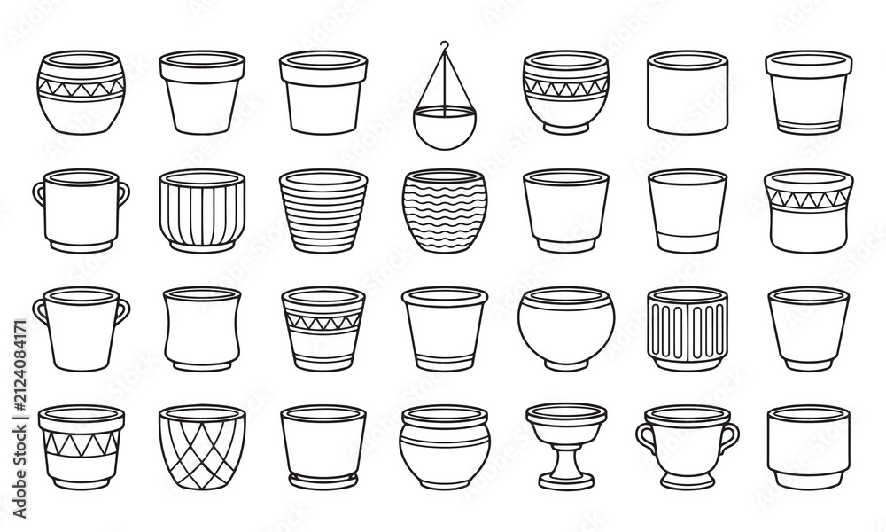 Obraz premium Minimal House Keys and Keychains Clipart Bundle, Black and White Key Line Art Vector Collection
