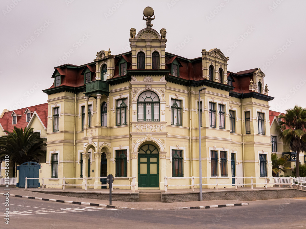 Fototapeta premium German style building in the Namibian town of Swakopmund