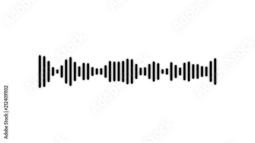 Sound wave pattern animation white lines on black background audio visualizer music waveform motion audio waveform