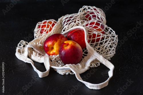 Nectarines in a Mesh Bag.