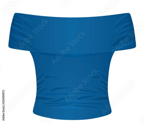 Off shoulder top. vector illustration