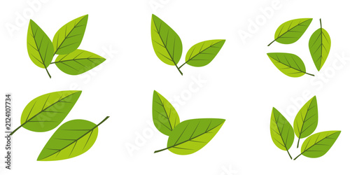 Leaf vector symbol, leaf illustration or leaf emoji in flat style. Spring leaf design, ecological nature theme.