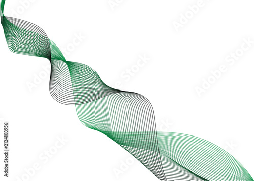 green tie on white background