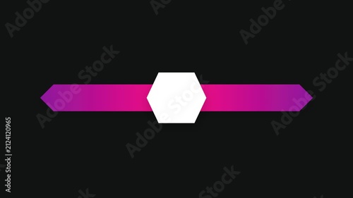 Pink Gradient Lower Third with Smooth Color Transition and Integrated Hexagon Icon, Attractive and Stylish Overlay Element Suitable for Creative and Informative Video Content