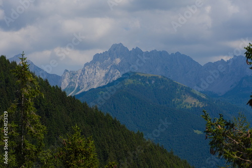 Canvas Print mountains and clouds