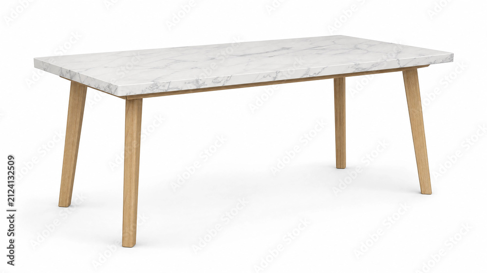 Fototapeta premium Modern Wooden Dining Table for Elegant Home and Office Interiors