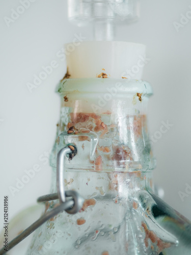 Fermentation carboy closeup 