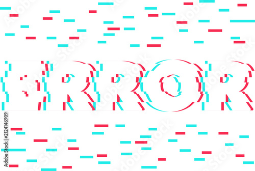 Glitch Effect Error Text Design