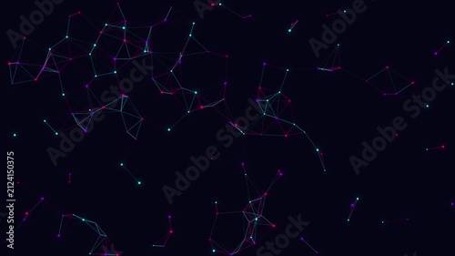 Abstract digital cyber plexus network background motion vector