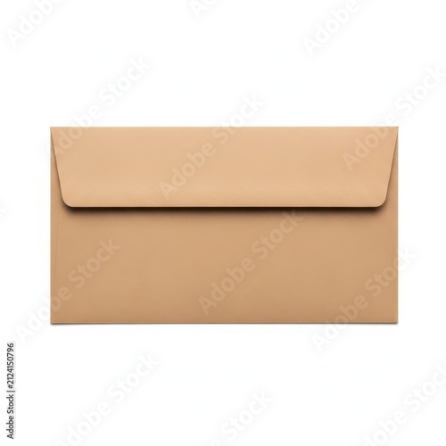 Clean brown paper envelope for official business correspondence or greeting mail