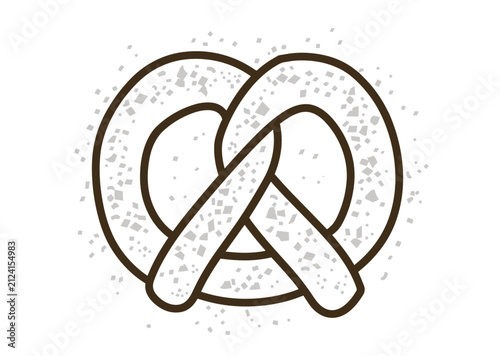 Artisan Pretzel Bakery Icon Isolated Vector Illustration