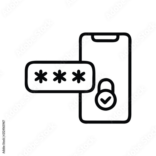 Mobile phone with password and security lock.