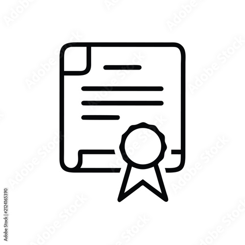 Official certificate document icon with seal stamp.