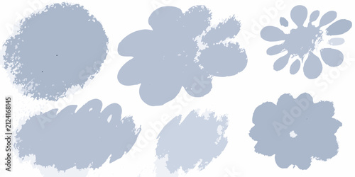 Foto blue watercolor cloud splotches on white background splotch artistic painting sk