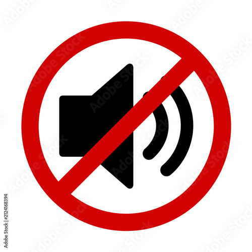 No Sound symbol. Warning sign Vector image