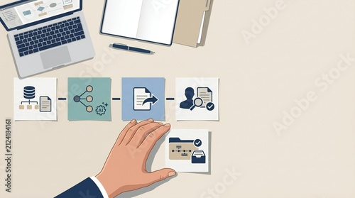 Data Governance Workflow with AI Processing, Human Review, and Audit Record