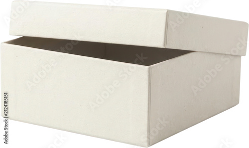 Konstfotografi Open white cardboard gift box container