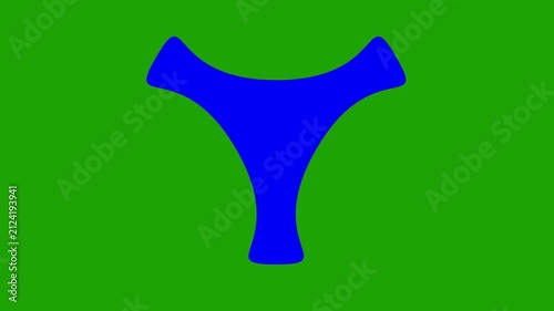 Looping blue Abstract Design on Green Chroma Key Background Ideal for Video Editors, Motion Graphics Artists, Visual Effects and Creative Multimedia Use