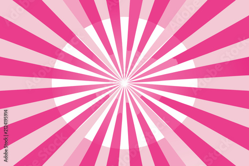 Pink radial burst background with vibrant sunburst design. Bright, energetic abstract pattern for creative projects.