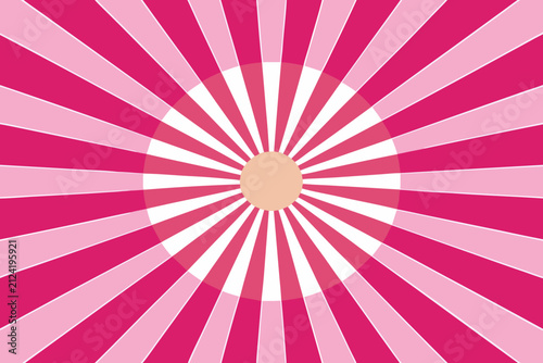 Pink radial burst background with vibrant sunburst design. Bright abstract pattern for festive or celebratory themes.