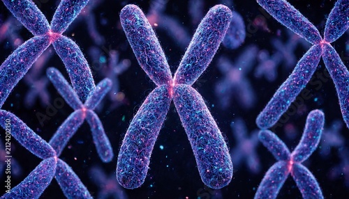 Chromosomes under microscope