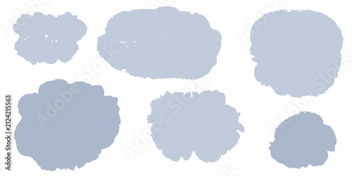 Fotografie blue watercolor cloud splotches on white background splotch artistic abstract pa