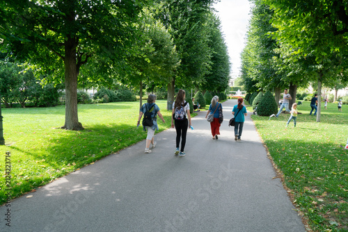 Volksgarten city park in Vienna, Austria