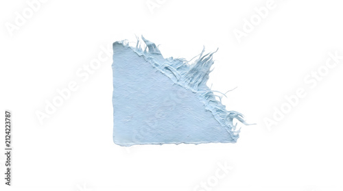 Light blue watercolor texture brush stroke corner design element for artistic projects and creative graphic design layouts with a soft pastel paint wash look that adds a gentle artistic touch 
