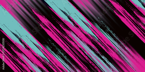 Car sticker wrap banner abstract sporty lines pink blue greenish grunge color combination brush storm thunder modern pattern racing motorsport.