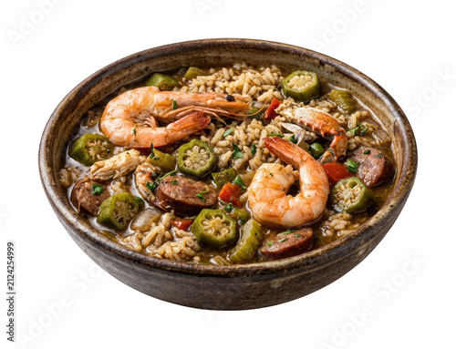 Obraz na plátně Delicious gumbo png savory gumbo png cajun gumbo png creole gumbo png seafood gu
