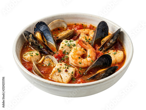 Canvastavla Fragrant seafood stew png Flavorful cioppino stew png Appetizing seafood medley