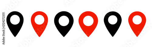 Map Pin Icon Collection with Navigation Location Markers for GPS, Address Finder, Destination and Web Interface Design