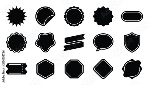 Vintage badge and label frame collection with retro emblem borders, Classic decorative badge template set for branding, Packaging, Sticker